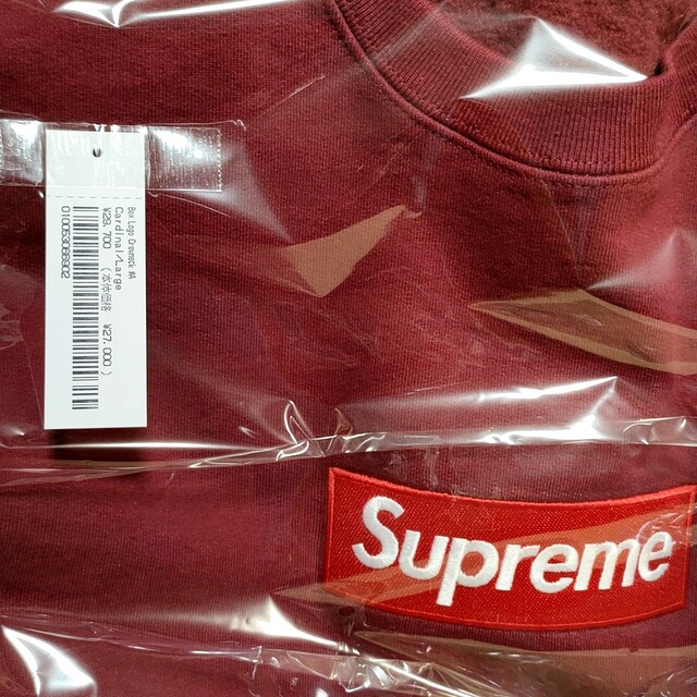 L Supreme Box Logo Crewneck Cardinal