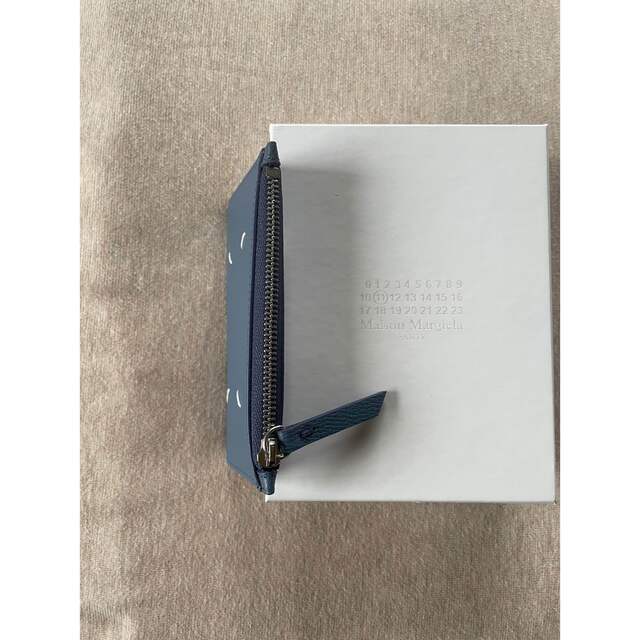 新品 メゾン マルジェラ 4ステッチ カードケース 小銭入れ 財布 ブルー