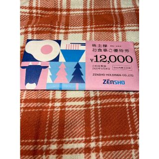 ゼンショー すき家 ZENSHO 最新の株主優待券12000円分(レストラン/食事券)