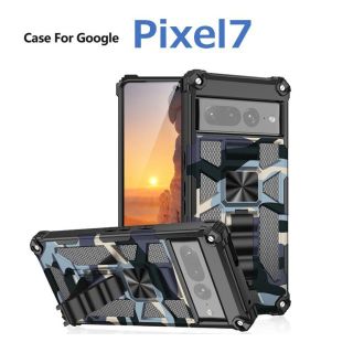 グーグルピクセル(Google Pixel)のGoogle Pixel 7 ケース マリンブルー 迷彩アーマー(Androidケース)