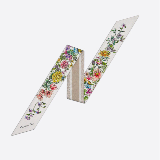 Dior ディオール D-FLORAL ミッツァ スカーフ ホワイト - バンダナ