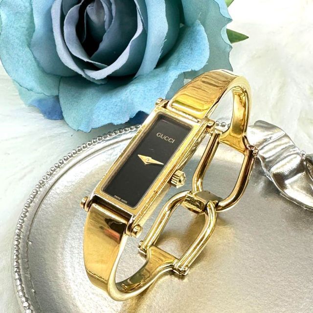 Gucci - 【正規品】グッチ バングルウォッチ 1500 ゴールド ブラック Gucci - 【正規品】グッチ バングルウォッチ 1500 ゴールド ブラック