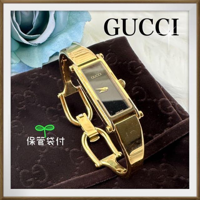Gucci - 【正規品】グッチ バングルウォッチ 1500 ゴールド ブラック Gucci - 【正規品】グッチ バングルウォッチ 1500 ゴールド ブラック