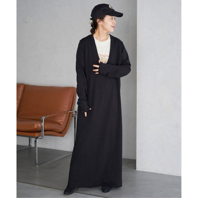『2年保証』 Plage - ★最終価格★新品★Plage★R’IAM★DEEP Vneck OP★ブラック★ ロングワンピース+マキシワンピース