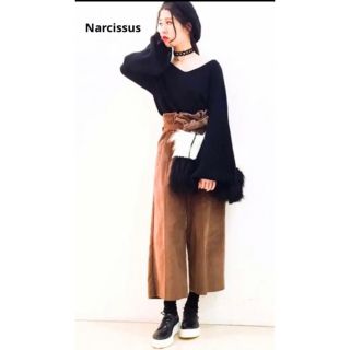 ナルシス(Narcissus)のNarcissus ナルシスコーディロイハイウェストワイドパンツブラウンMサイズ(その他)