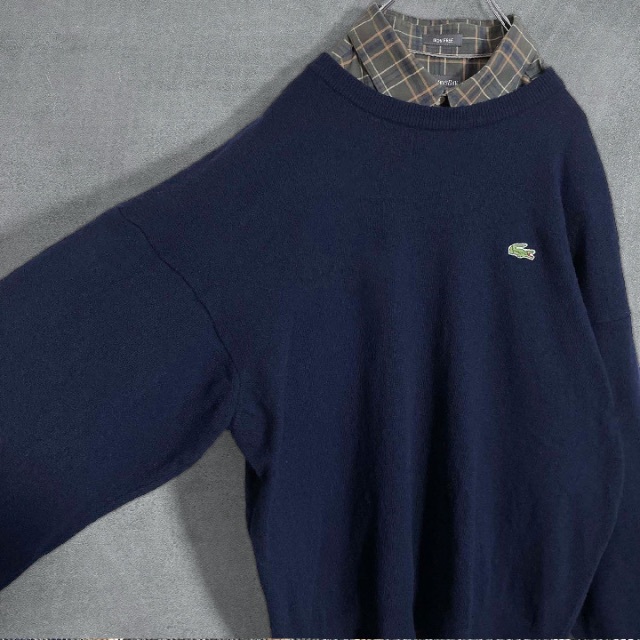 コーディネート販売2点セット LACOSTE ラコステ セーター×チェックシャツ 5