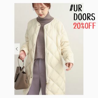 URBAN RESEARCH　ウールロングダウンコート　ライトベージュ　フリー