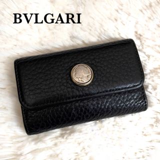 ブルガリ(BVLGARI)のブルガリ BVLGARI 6連 キーケース モネーテ ユニセックス シボ革 黒(キーケース)