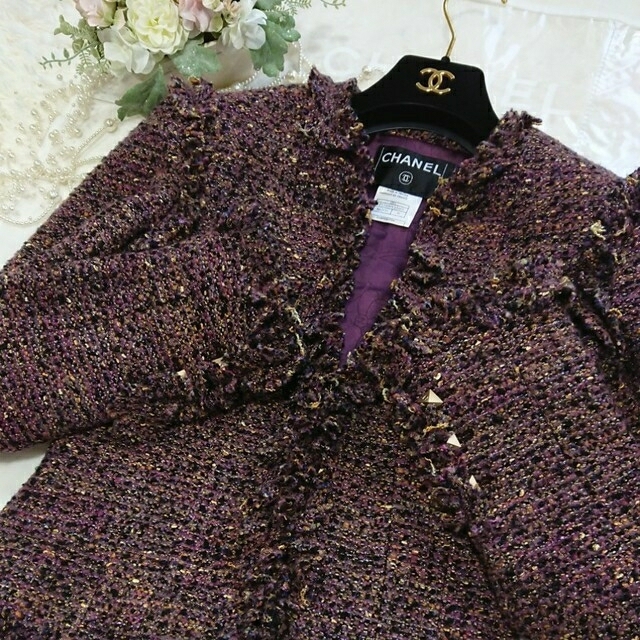 シャネル ジャケット❤️綺麗なMixツイード➕ピラミッドボタン❤️美品❤️ シャネル ジャケット❤️綺麗なMixツイード➕ピラミッドボタン❤️美品❤️