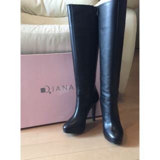 ダイアナ(DIANA)の美品☆DIANA 本革ロングブーツ(ブーツ)