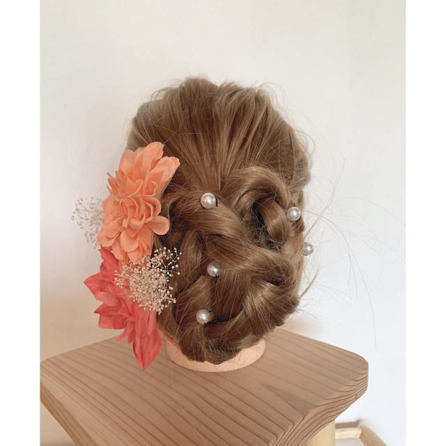 ハンドメイド髪飾り レディースのヘアアクセサリー(ヘアピン)の商品写真