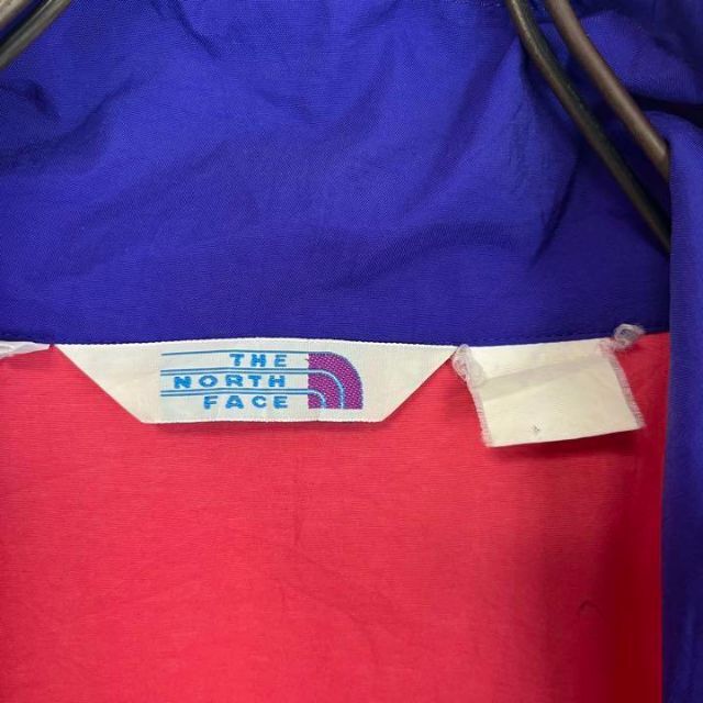 【80s～ ノースフェイス】稀少 刺繍 ハーフジップ ナイロンジャケット ピンク