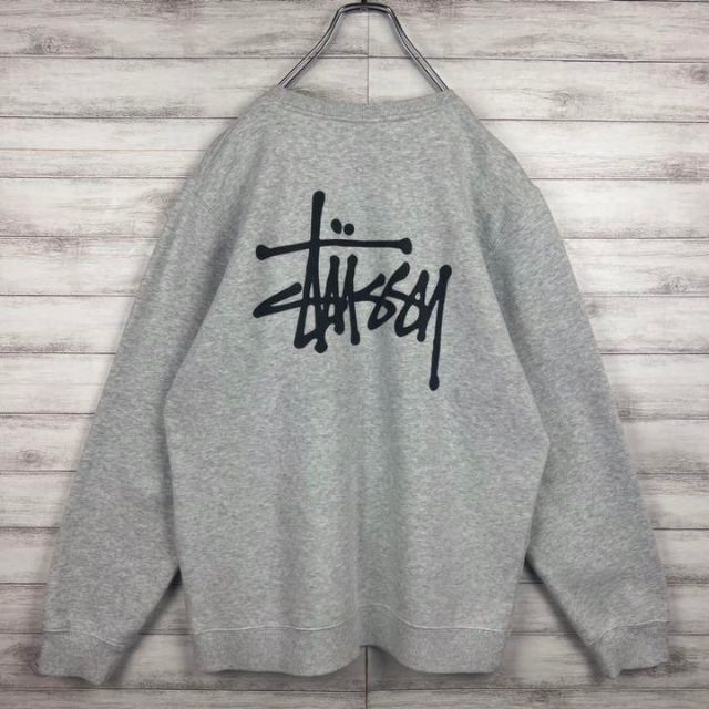 Stussy スウェット 両面ロゴ ブラック