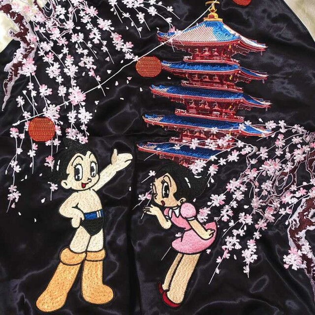 手塚アトム×花旅楽団/スカジャン/TZSJ-003/サトリ/手塚治虫 手塚アトム×花旅楽団/スカジャン/TZSJ-003/サトリ/手塚治虫
