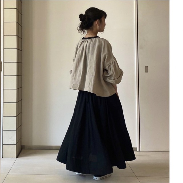 2021 * nest Robe * リネンショートスモックブラウス