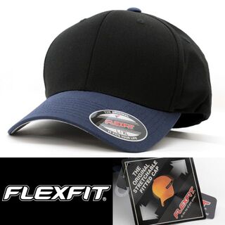 フレックスフィット(FLEXFIT)のストレッチキャップ 帽子 FLEXFIT ネイビー黒 L/XL 14355785(キャップ)