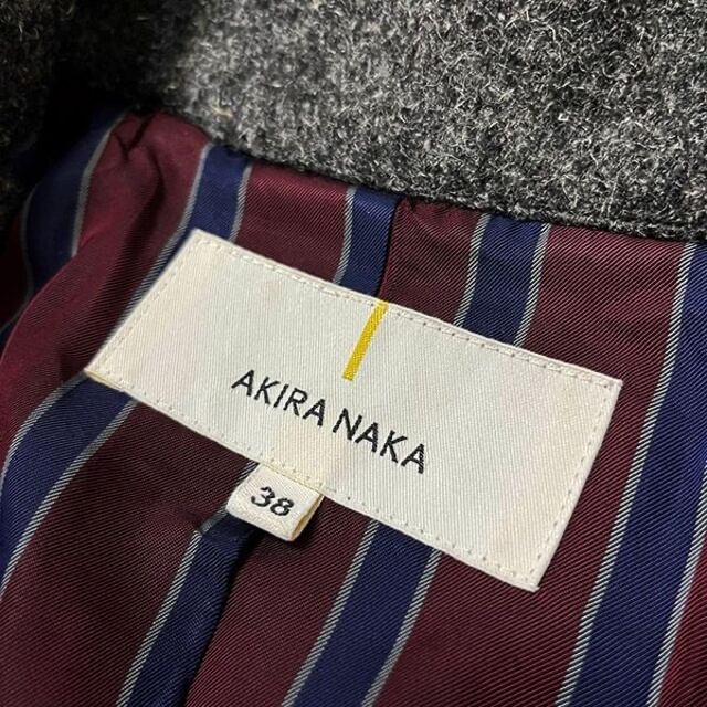 AKIRANAKA(アキラナカ)のAKIRA NAKA　切替　シャギー　ジャケット　グレー　38 レディースのジャケット/アウター(テーラードジャケット)の商品写真