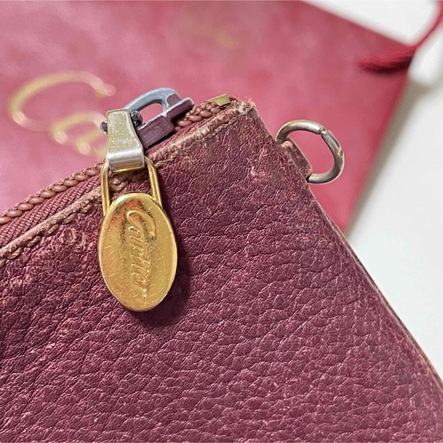 Cartier カルティエ マストライン ボルドー ポーチ ショッパー付き