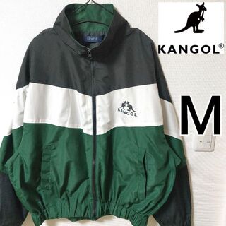 カンゴール(KANGOL)のKANGOL 緑 ナイロンジャケット ブルゾン カンゴール メンズ M ゆるダボ(ナイロンジャケット)