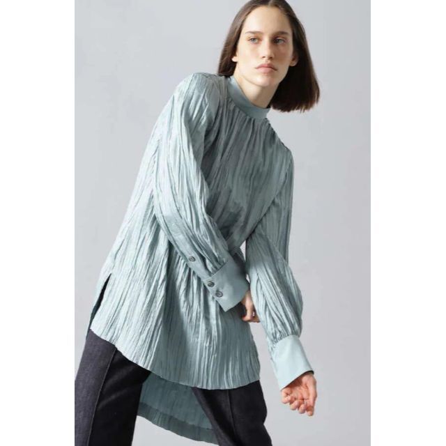 半額SALE☆ ADOREアドーア◎ロングハイネック◎ブラウス◎白38 - www