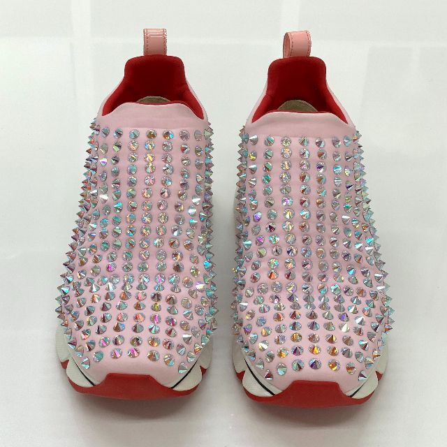 Christian Louboutin(クリスチャンルブタン)の5365 クリスチャンルブタン ネオプレン スパイク スニーカー ピンク レディースの靴/シューズ(スニーカー)の商品写真