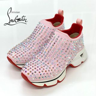 クリスチャンルブタン(Christian Louboutin)の5365 クリスチャンルブタン ネオプレン スパイク スニーカー ピンク(スニーカー)