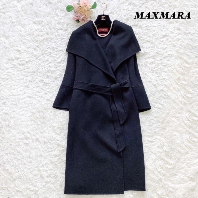 マックスマーラ Max Mara ロングコート イタリア製 銀タグ 茶色