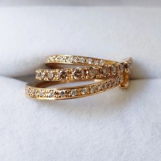 アスプレンディ ダイヤモンド リング K18YG 0.85ct 6.5g(リング(指輪))