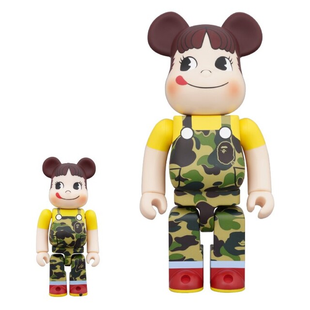 BE＠RBRICK BAPE × ペコちゃん 100% & 400% グリーン