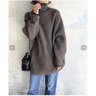 スピックアンドスパン(Spick & Span)のSpick and Span 新品♡ ミドルゲージ畦ラインビッグタートル(ニット/セーター)