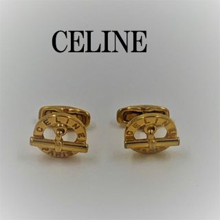 CELINE セリーヌ カフス vintage ビジネス ゴールド@AB127