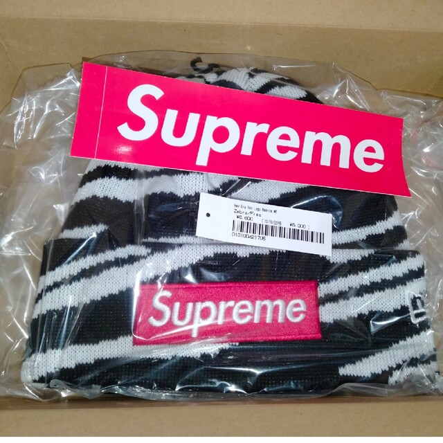 Supreme New Era Box Logo Beanie　ZEBRA