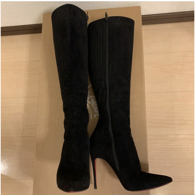 新品本物 Christian Louboutin - ルブタン スエード ロングブーツ