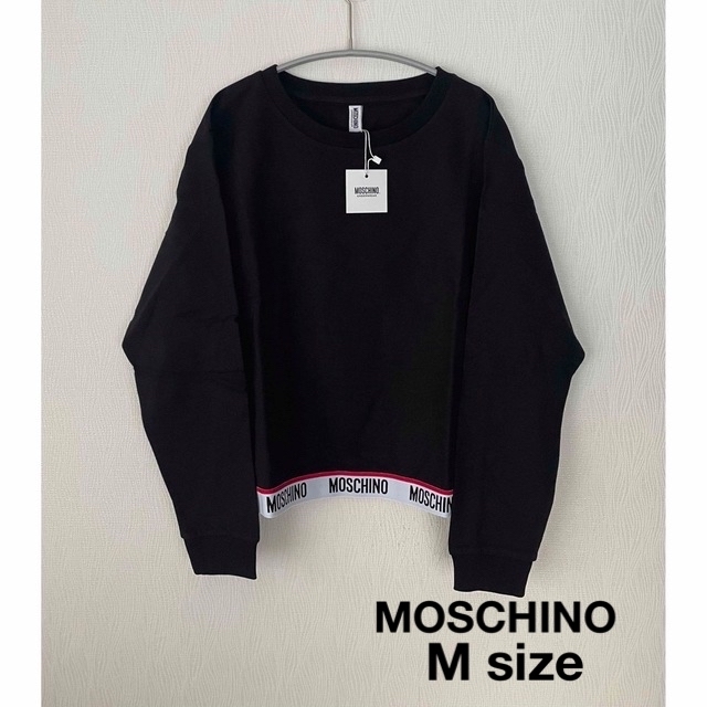 【新品】MOSCHINO  ブラック スウェット トレーナー M