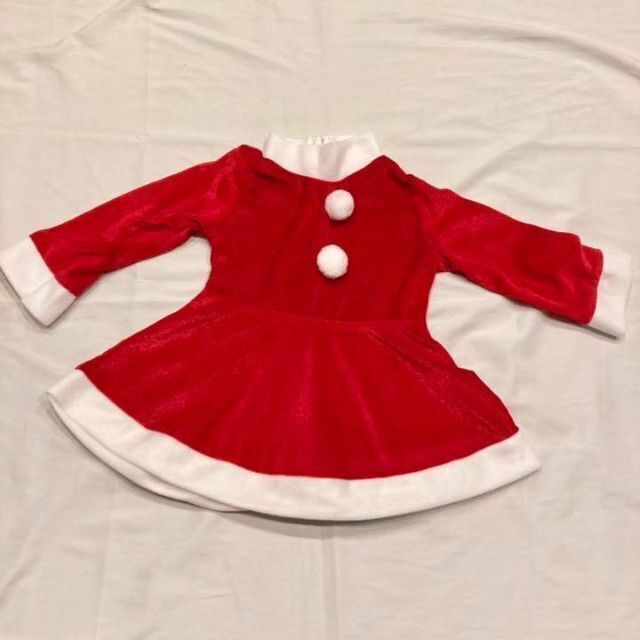 クリスマスワンピース　130cm サンタクロース　コスプレ　コスチューム　子供用 キッズ/ベビー/マタニティのキッズ服女の子用(90cm~)(ワンピース)の商品写真