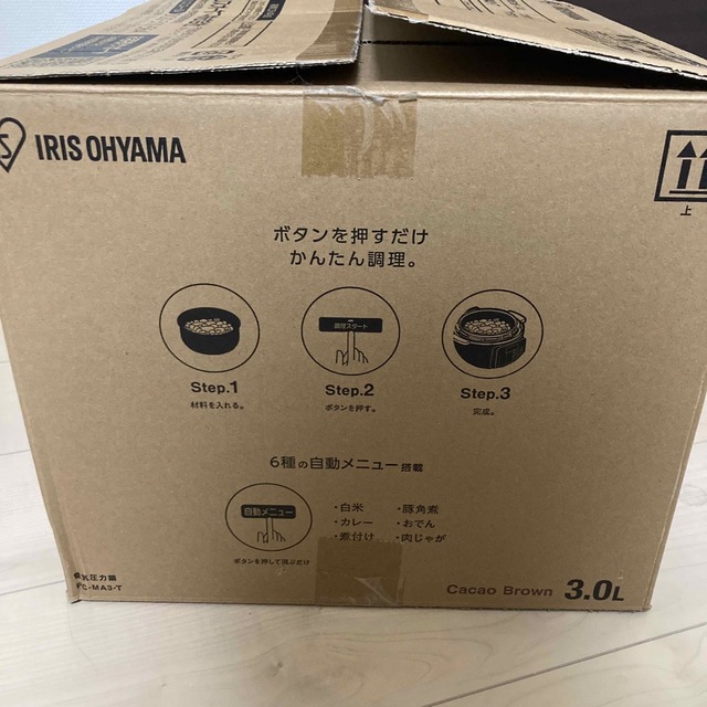 【新品】アイリスオーヤマ電気圧力鍋3L カカオブラウン