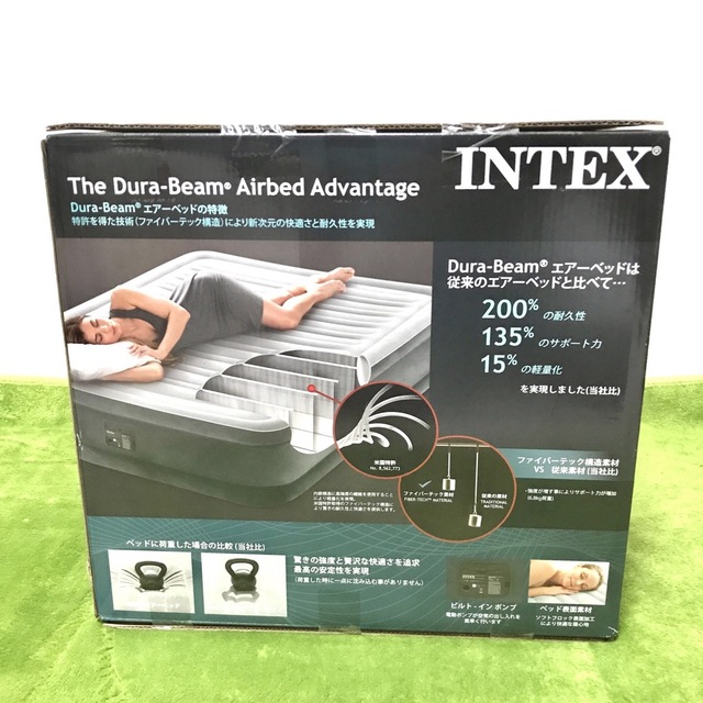 INTEX  エアーベッド ダブルサイズ（新品・未使用・送料込み） インテリア/住まい/日用品のベッド/マットレス(簡易ベッド/折りたたみベッド)の商品写真