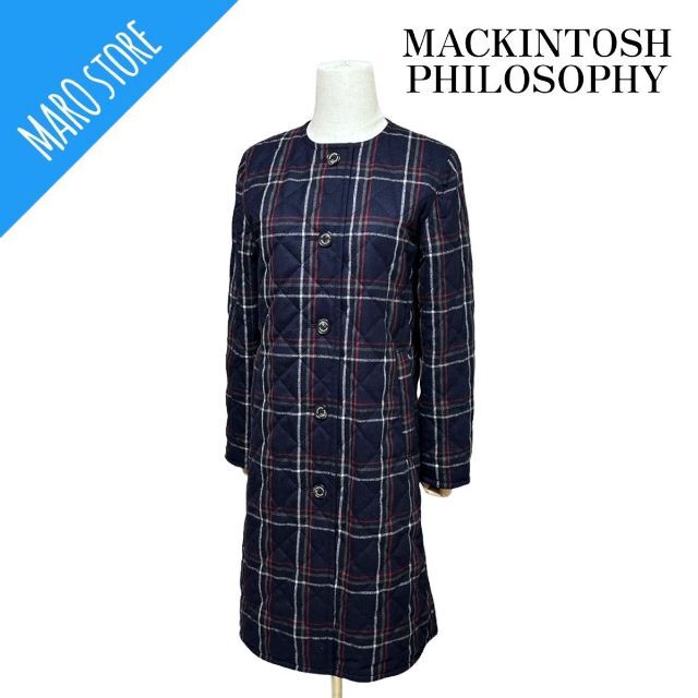 最旬トレンドパンツ MACKINTOSH PHILOSOPHY - MACKINTOSH キルティング リバーシブル ノーカラー ロングコート ロングコート