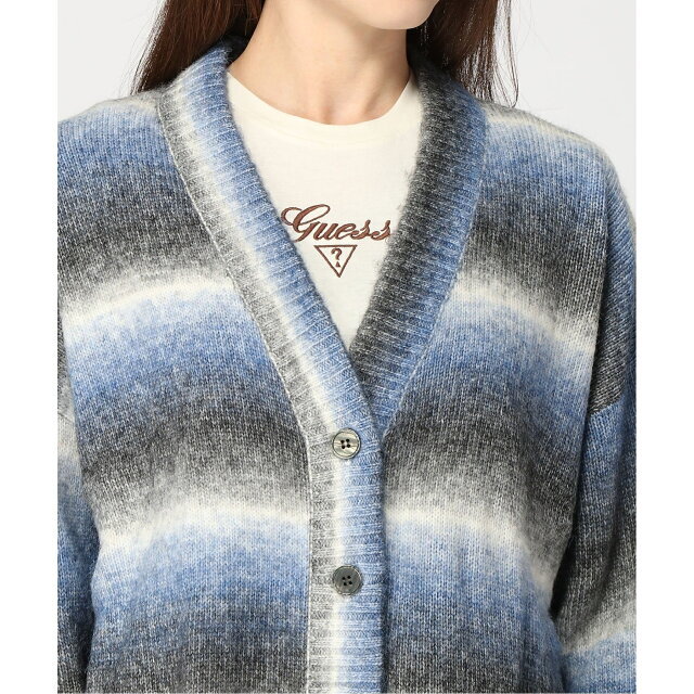 GUESS(ゲス)の【ブルー(F73N)】【XS】GUESS カーディガン セーター (W)Oversized Knit Cardigan レディースのトップス(カーディガン)の商品写真