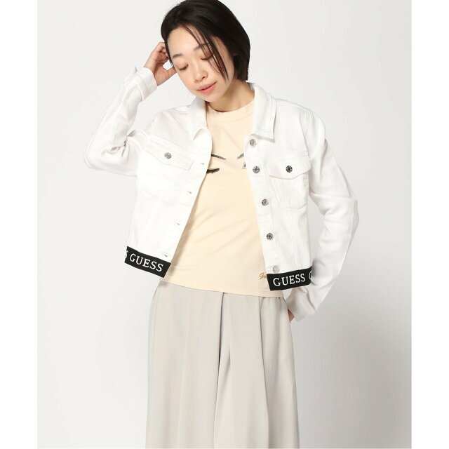 GUESS(ゲス)の【ホワイト系その他(WWA)】(W)Camil Denim Jacket レディースのジャケット/アウター(Gジャン/デニムジャケット)の商品写真