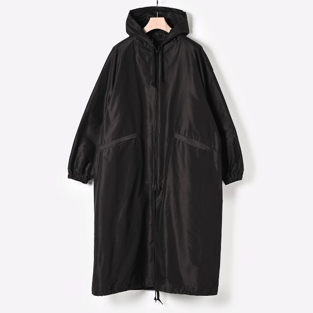 comoli コモリ 22AW コットン シルク フーデッド ロング コート