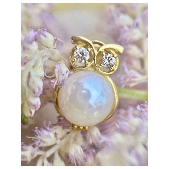 SALE✨Owlくん✨動物モチーフ✨あこや真珠ダイヤモンド幸福のふくろうピアス 7