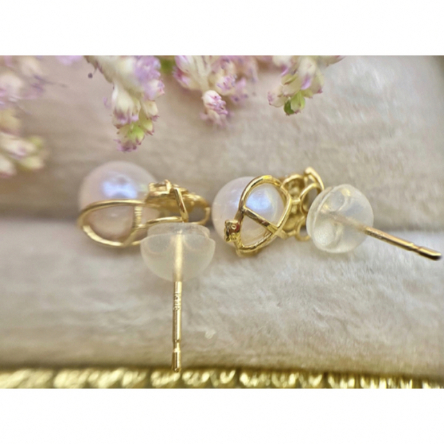 SALE✨Owlくん✨動物モチーフ✨あこや真珠ダイヤモンド幸福のふくろうピアス レディースのアクセサリー(ピアス)の商品写真