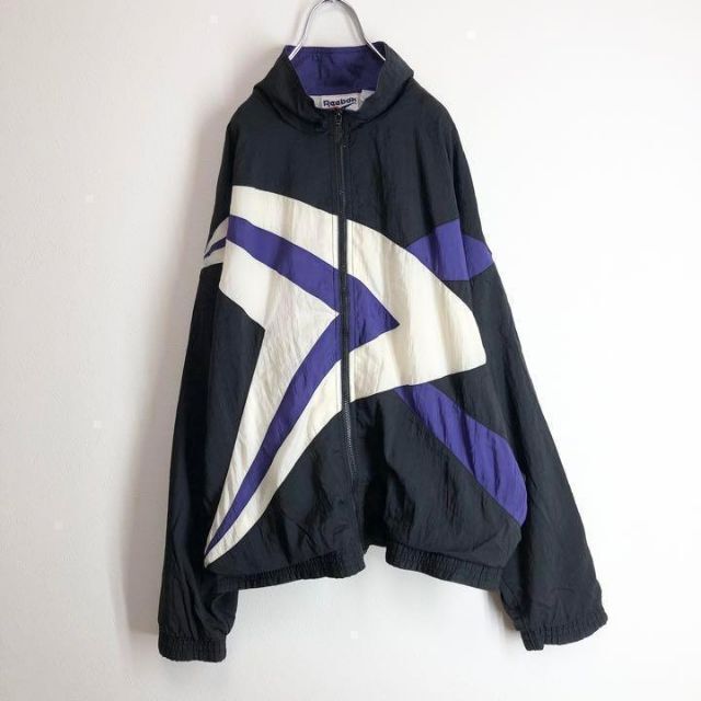 90s 　Reebok リーボック　マルチカラー　ナイロンジャケット