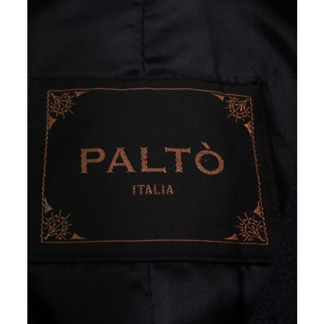 美品 パルト ベルテッド ステンカラーコート メンズ グレー 黒 48 PALTO