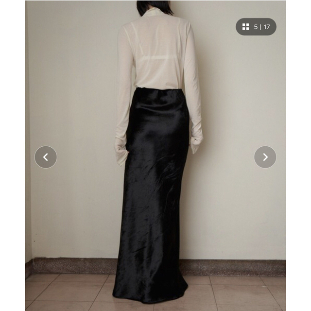 よろしくお願いいたします美品enof イナフ velvet long skirt ベロア ロングスカート