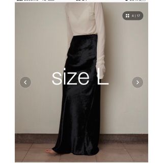 enof⭐︎ velvet long skirt Lブラック(ロングスカート)