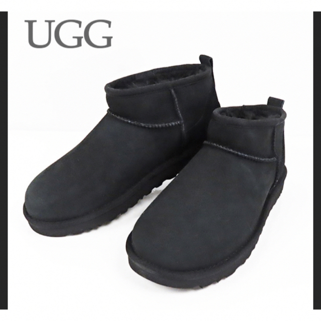 UGG(アグ)のアグ ブーツ ugg ミニ CLASSIC ULTRA MINI  ブラック　8 レディースの靴/シューズ(ブーツ)の商品写真