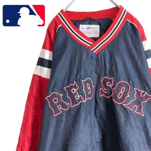 MLB メジャーリーグベースボール　レッドソックス　刺繍ロゴ　プルオーバー　L