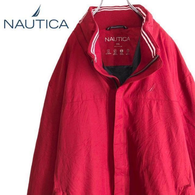 90s NAUTICA ノーティカ　ワンポイント刺繍ロゴ　ジップジャケット